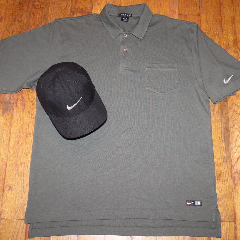 Vintage 90s Nike Golf Shirt + 7 3/8 Fitted Hat